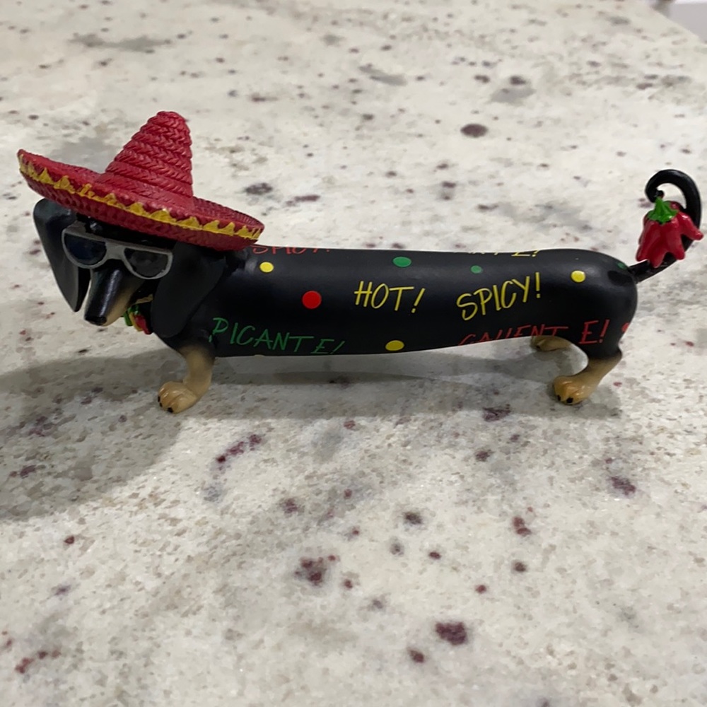 Hot Diggity salsa dog figurine